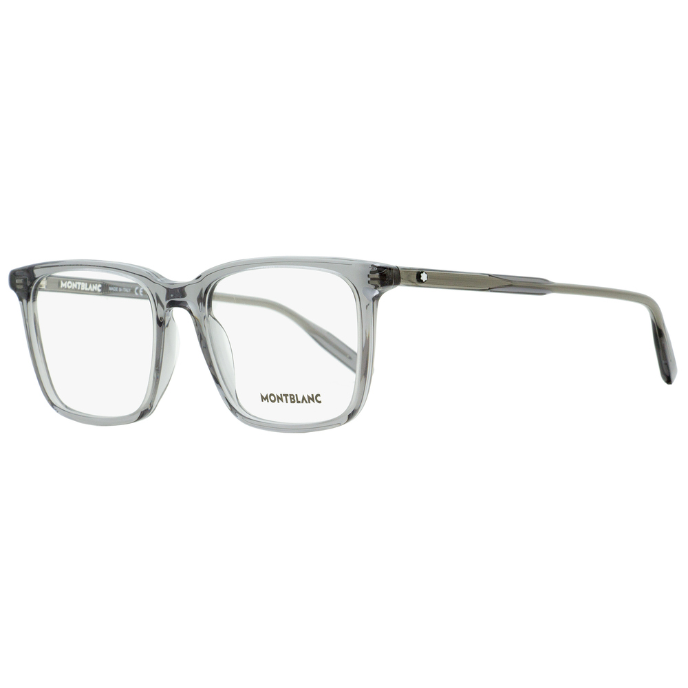 Montblanc Rectangular Eyeglasses MB0011O 008 Transparent Grey 54mm 0011